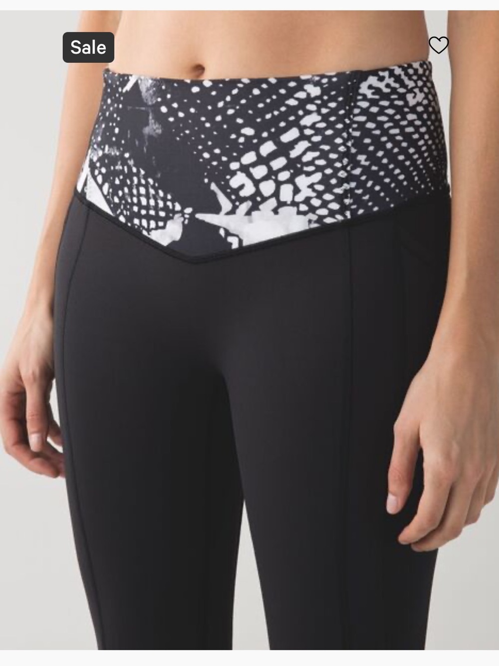 Lululemon All the Right Places Crop Black and White Leggings S 8